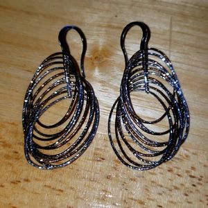 Italian rose gold and sterling earrings